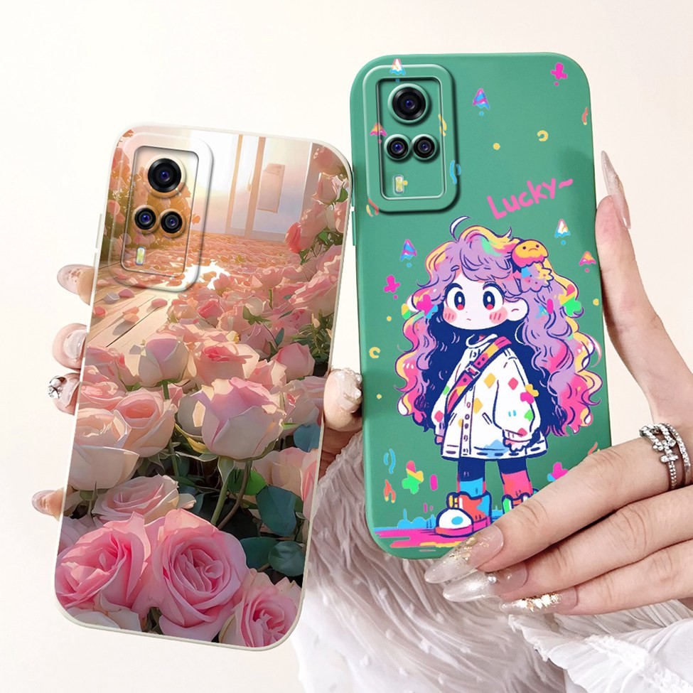 6.58 ปลอก Vivo Y31 V2036 Y33 V2057 ฝาหลัง Vivo Y33 กรณีความงามแมวน่ารักแฟชั่นตลกซิลิโคนกันกระแทกเคสโ