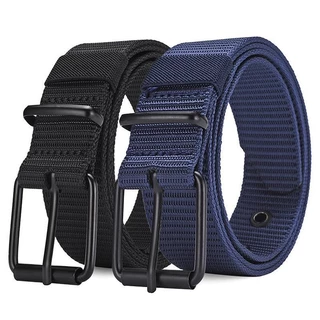 【พร้อมส่ง 】เข็มขัดผู้ชาย หัวโลหะสายไนล่อน เอว20-42 ยาว120cm กว้าง3.8cm