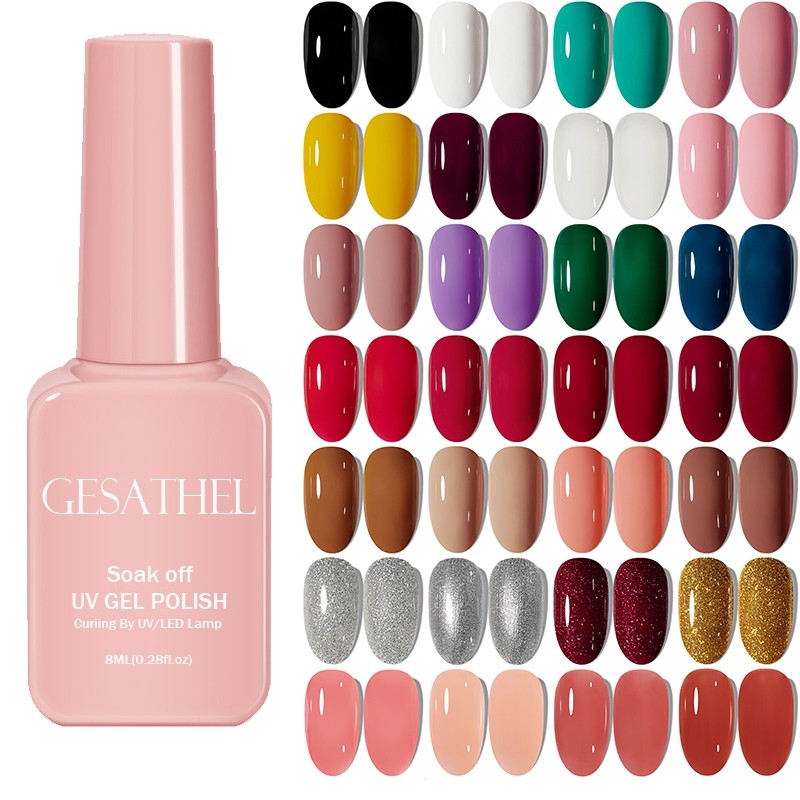 GESATHEL เจลทาเล็บ 48สี สีเจลทาเล็บ 8MLสีเจล สีทาเล็บเจล ยาทาเล็บเจล (พร้อมส่งจากประเทศไทย)