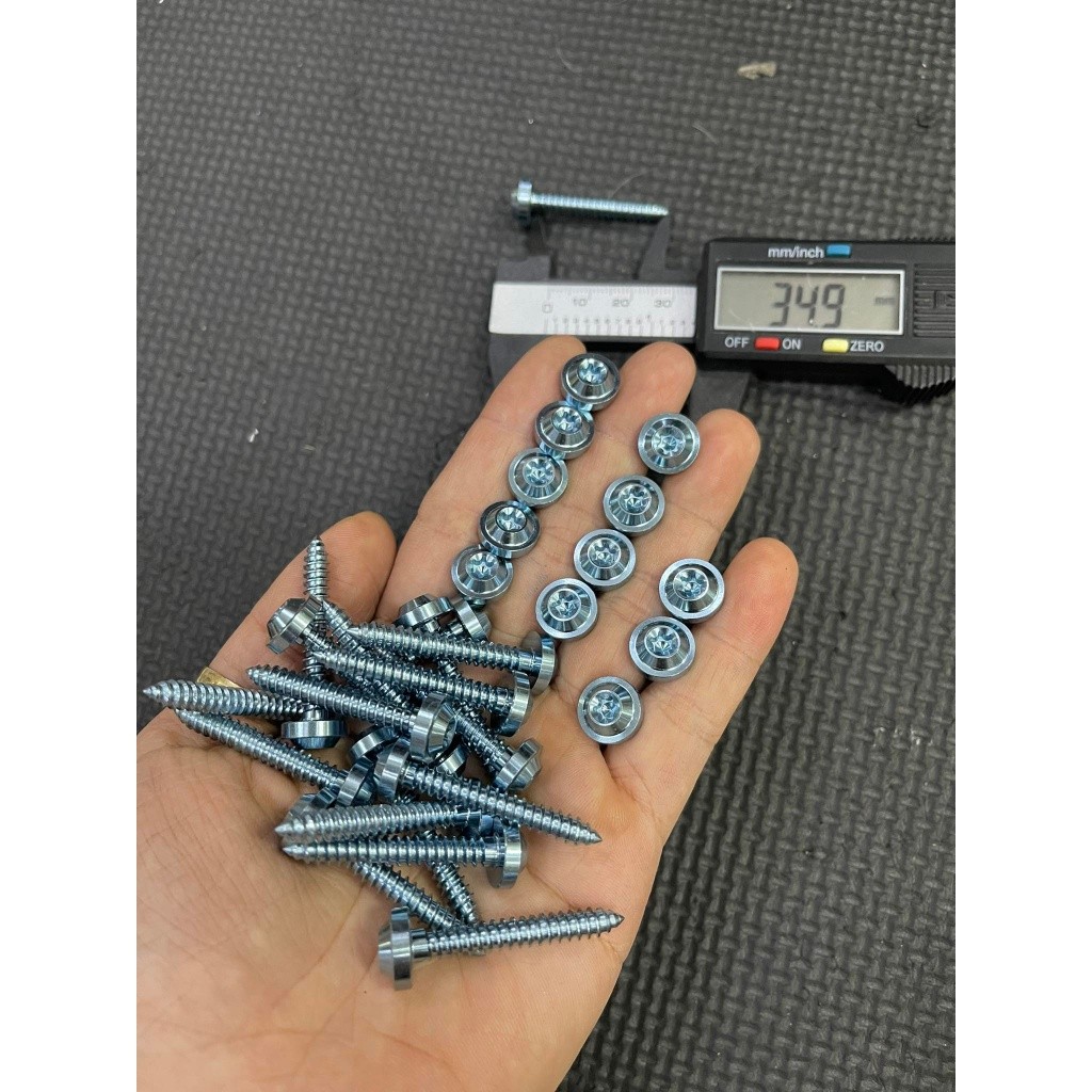 (twisted M5*35 Titanium) สกรูไทเทเนียม Gr5 twisted 5li35 บนท่อไอเสีย Nmax 5ly35mm สําหรับ fliter yam