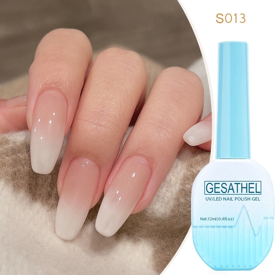 GESATHEL Gel Polish 12ML Gel Nail Polish Jelly Color Gel Polish UV Gel Nail Polish For Nail Art DIY