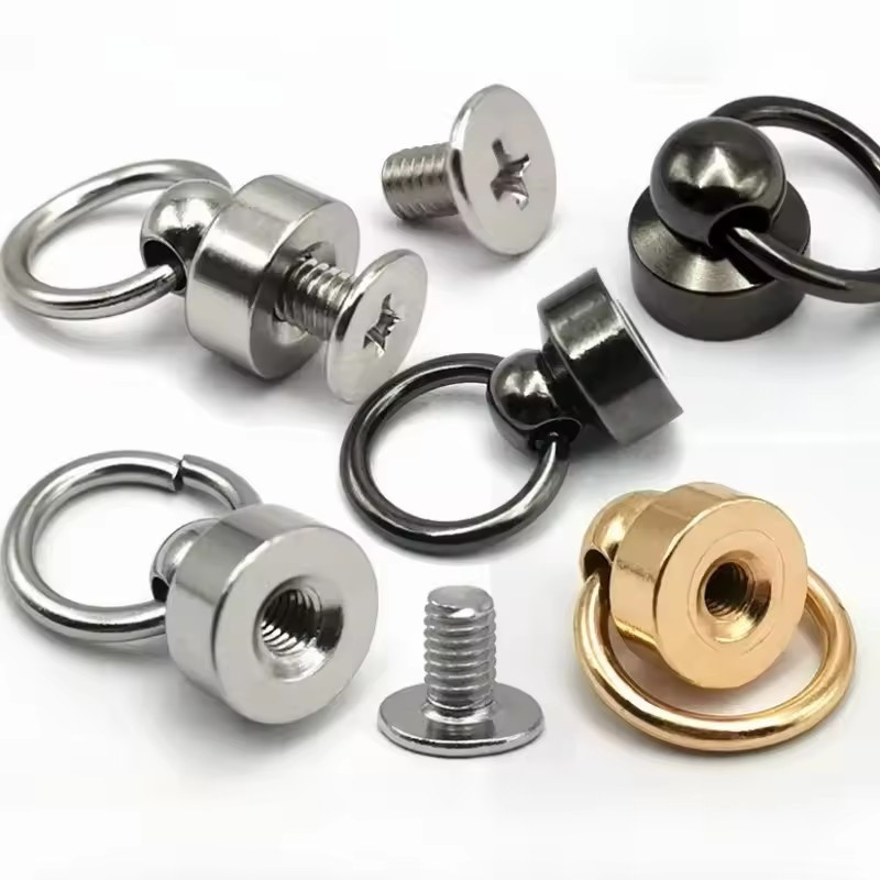 โลหะผสมสังกะสีดึงแหวนกระดุม-กระเป๋าถือรองเท้าหนังหัวเข็มขัด-สกรูหมุดดึงแท็บ-เคสโทรศัพท์ตุ๊กตาแขวนอุปกรณ์เสริม-ติดตั้งง่ายแบบพกพา - รูปที่ 7