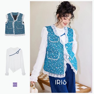 [สินค้าลิขสิทธิ์แท้] IRIS BOUTIQUE IS2331008-IV2331007 Coral sea base top/vest เสื้อผ้าผู้หญิง เสื้อเชิ้ต กั๊ก