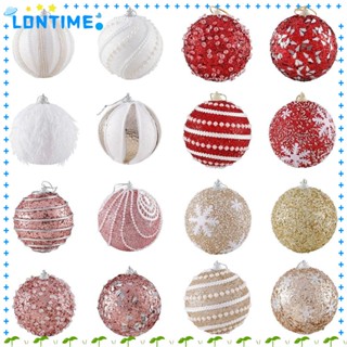 Lontime ลูกบอลแขวนตกแต่งบ้าน เทศกาลคริสต์มาส 4 ชิ้น/ชุด