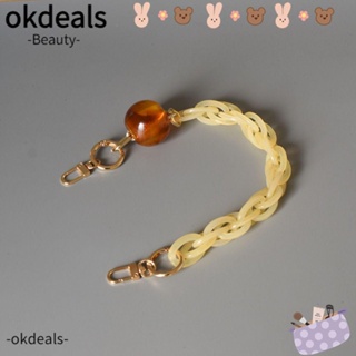 Okdeals สายโซ่เรซิ่นอะคริลิค สีพื้น แฟชั่นสําหรับผู้หญิง