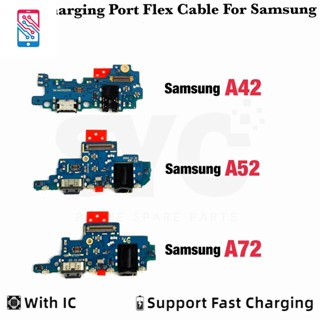 แท่นชาร์จ USB สายเคเบิลอ่อน สําหรับ Samsung Galaxy A72 A725F A52 A525F A52S A528 A42 5G A426B