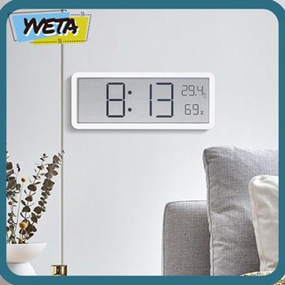 Yveta นาฬิกาดิจิทัลอิเล็กทรอนิกส์ หน้าจอ LCD ใช้แบตเตอรี่ 2 สี สําหรับแขวนตกแต่งบ้าน