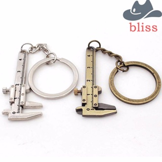 Bliss เวอร์เนียคาลิปเปอร์ พวงกุญแจ ไม้บรรทัดจําลอง แบบพกพา 0-4 ซม. พวงกุญแจรถยนต์ เวอร์เนียคาลิปเปอร์ ขนาดเล็ก เกจวัด