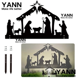Yann1 ป้ายโลหะ กันน้ํา สําหรับตกแต่งสวน คริสต์มาส