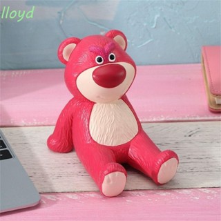 Lloyd สตรอเบอร์รี่ หมี ที่วางโทรศัพท์มือถือ, สตรอเบอร์รี่ หมี Lotso ฟิกเกอร์แอคชั่น, การ์ตูนน่ารัก Lotso หมี ที่วางสมาร์ทโฟน เครื่องประดับในรถยนต์ สีชมพู