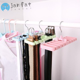 Janfat ไม้แขวนเสื้อ ABS หมุนได้ 5 สี สําหรับแขวนผ้าพันคอ เนคไทน์ ห้องนอน บ้าน