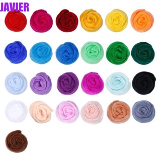 Javier ชุดอุปกรณ์เข็มถักพวงกุญแจ ผ้าวูล แฮนด์เมด 25 สี ของเล่นเสริมการเรียนรู้เด็ก สําหรับตกแต่งบ้าน