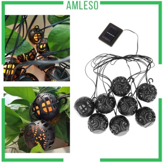 [Amleso] หลอดไฟ LED พลังงานแสงอาทิตย์ กันน้ํา สําหรับแขวนตกแต่งลานสนามหญ้า ระเบียง กลางแจ้ง