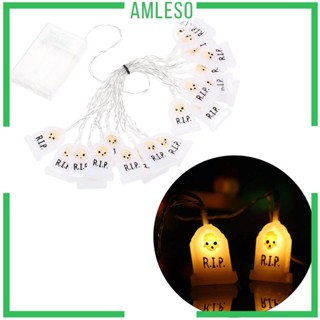 [Amleso] สายไฟ LED กันน้ํา สําหรับตกแต่งปาร์ตี้ฮาโลวีน