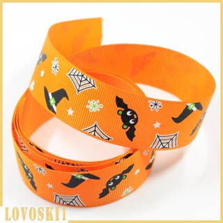 [Lovoski1] ริบบิ้น ลายฮาโลวีน 1 หลา 25 มม. 12 ชิ้น