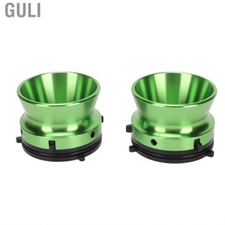 Guli Nab Hub Adapters 1 Pair 10 Inch Green Polished Aluminum