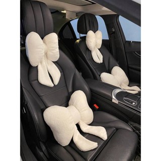 Automotive Headrest Neck Pillow Car Pillow Car Pillow Car Bow Lumbar Support Pillow Winter Plush Neck Pillow q1CO