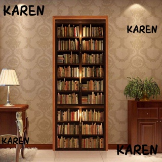 Karen สติกเกอร์ไวนิล มีกาวในตัว ถอดออกได้ 30.3 นิ้ว x 78.7 นิ้ว สําหรับตกแต่งประตูห้องนั่งเล่น