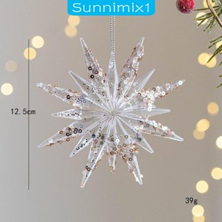 [Sunnimix1] จี้รูปเกล็ดหิมะ เครื่องประดับ สําหรับตกแต่งต้นคริสต์มาส ปีใหม่ ปาร์ตี้ ฤดูหนาว