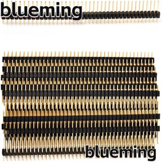 Blueming2 หมุดหัวตัวผู้ ชุบทอง 40 พิน 2.54 มม. 10 ชิ้น สําหรับบอร์ดวงจรอิเล็กทรอนิกส์ PCB Arduino Gpio