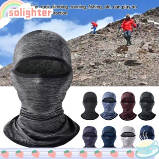 Solighter หมวกคลุมใบหน้า ผ้าพันคอ กันแดด ป้องกันรังสียูวี สําหรับขี่จักรยาน เดินป่า