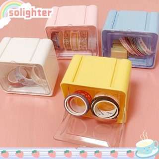 SOLIGHTER กล่องเก็บเครื่องเขียน แบบใส ขนาดพกพา มองเห็นได้