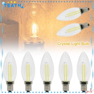 Teath หลอดไฟคริสตัล E12 E14 C22T LED สว่างมาก สีขาวอบอุ่น สําหรับตกแต่งบ้าน