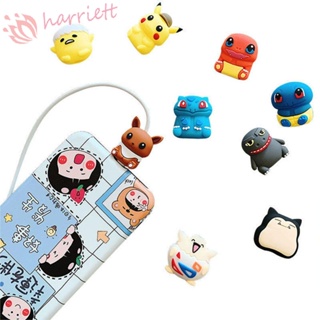 Harriett ตัวถนอมสายชาร์จ USB ลายการ์ตูนปิกาจู เต่า Jenny