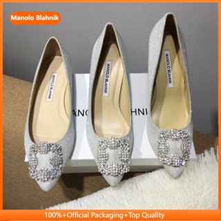 [FlatBottom/6/8cm]ManoloBlahnikWedgesClassicShinyDrawingGreetHighDensityGreySilkFineGoatLeatherLiningCrystalFashionWomensShoes7VN7YCEN