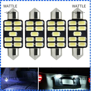 Wattle หลอดไฟอ่านหนังสือ LED DC12V COB 5630 9SMD 4 ชิ้น สําหรับรถยนต์