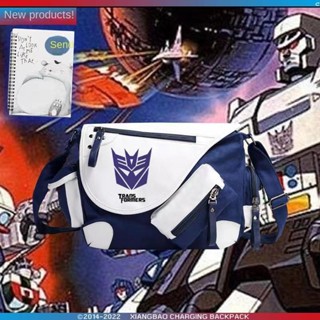 กระเป๋าเป้สะพายหลัง กระเป๋าสะพายไหล่ กระเป๋าเมสเซนเจอร์ พิมพ์ลายโลโก้ Transformers Autobots Tyrant Optimus Prime สําหรับผู้ชาย