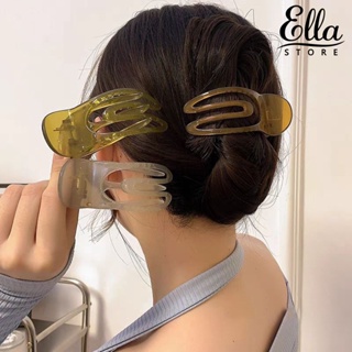 Ellastore123 กิ๊บติดผม แบบใส ขอบเรียบ กันลื่น น้ําหนักเบา ยืดหยุ่น ฤดูใบไม้ผลิ เครื่องประดับ สําหรับผู้หญิง