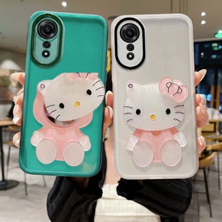 เคสโทรศัพท์ OPPO A38 A58 A78 A57 A17 A96 A76 ใหม่ 2023 พร้อมฟิล์มกันรอยเลนส์กล้อง และกระจกแต่งหน้าน่ารัก เคสนิ่มใส OPPO A58 4G เคสโทรศัพท์