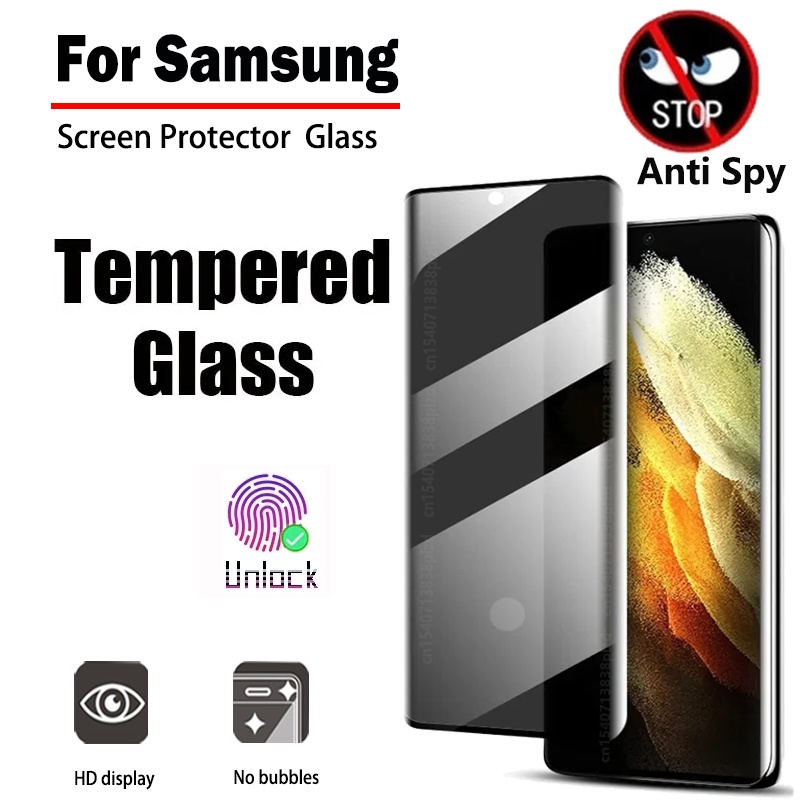 ฟิล์มกระจกนิรภัยกันรอยหน้าจอ ป้องกันการแอบมอง สําหรับ Samsung Galaxy S23 S22 S20 S21 FE 5G S10e S10 Note 10 Lite S8 S9 Plus Note 20 Ultra