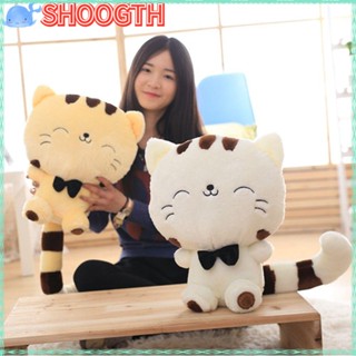 Shoogth ของเล่นตุ๊กตาแมว ยัดนุ่น การ์ตูนคิตตี้ หน้ายิ้ม น่ารัก แบบนิ่ม