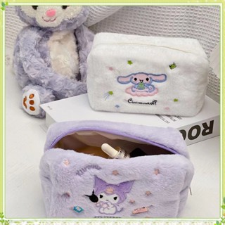 SANRIO กระเป๋าดินสอ ขนาดใหญ่ จุของได้เยอะ แบบพกพา ลายการ์ตูน Kuromi My Melody น่ารัก สีส้ม สําหรับใส่เครื่องเขียน