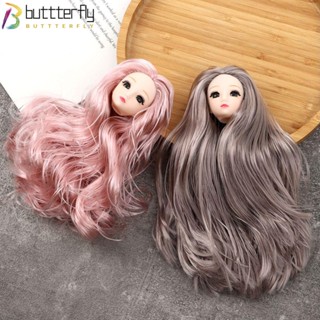 Buttterfly หัวตุ๊กตาของเล่น ทรงผมยาว หลายสี DIY