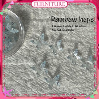 ♕ Rainbow Hope 20 ชิ้นเล็บโบราณผีเสื้อที่มีสีสันเครื่องประดับเรซินกล่องน้ำแข็งใสเจาะซูเปอร์แฟลชเล็บตกแต่งเล็บเครื่องมือสำหรับเล็บร้านเฟอร์นิเจอร์