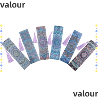 Valour ที่คั่นหนังสือ ปักครอสสติตช์คริสตัล 5D 6 ชิ้น สําหรับเป็นของขวัญวันเกิด DIY