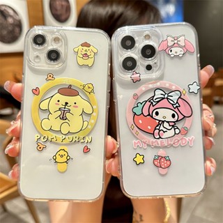 เคสโทรศัพท์มือถือ ซิลิโคน แม่เหล็ก ลายการ์ตูนเมโลดี้ ไฮเอนด์ สําหรับ Iphone 14 13 15promax 12 13Pro 11