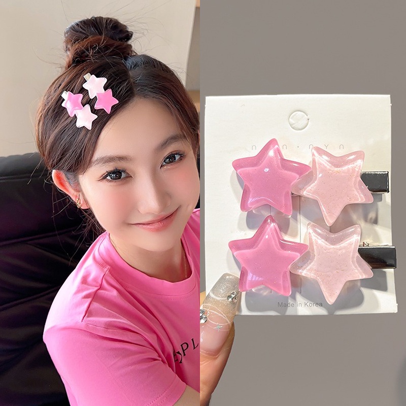 กิ๊บติดผมหน้าม้า รูปดาวน่ารัก เครื่องประดับผม สําหรับเด็กผู้หญิง จํานวน 1 ชิ้น