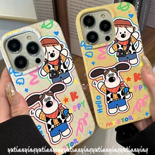 เคสโทรศัพท์มือถือ แบบนิ่ม ลายการ์ตูนสุนัขน่ารัก ย่อยสลายได้ เป็นมิตรกับสิ่งแวดล้อม สําหรับ IPhone 7 15 6S 8 6 Plus XR 7Plus 11 14 13 12 15 Pro MAX XS X MAX SE 2020