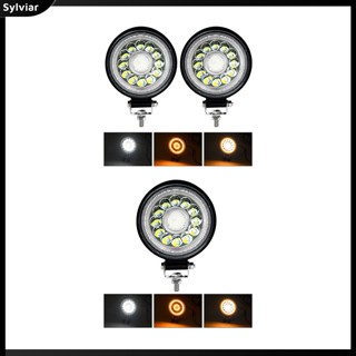 [sylviar] E10 ไฟหน้า Led DRL ทรงกลม 4 นิ้ว 160W 16000LM 6000K สว่างพิเศษ 360° ปรับได้ IP67