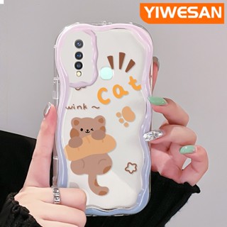 เคสโทรศัพท์มือถือ ซิลิกาเจลนิ่ม ใส กันกระแทก ลายแมวน่ารัก สําหรับ VIVO Y19 Y5s