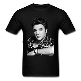 เสื้อยืด พิมพ์ลาย Elvis Presley Rock N Roll สีดํา สําหรับผู้ชาย