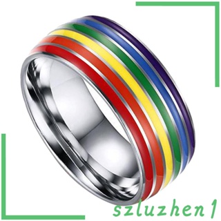 [Szluzhen1] ธงสแตนเลส สีรุ้ง 8 มม. สําหรับผู้ชายและผู้หญิง