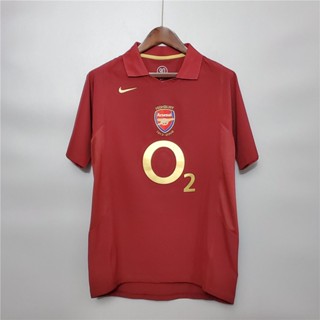 เสื้อกีฬาแขนสั้น ลายทีมชาติฟุตบอล Arsenal 2005 2006 ชุดเยือน สไตล์เรโทร