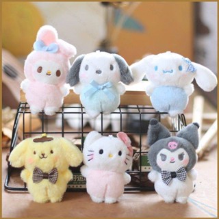 SANRIO พวงกุญแจ จี้ตุ๊กตา Kuromi Kitty Melody Cinnamoroll เหมาะกับของขวัญ สําหรับเด็กผู้หญิง