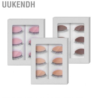 Uukendh 6Pairs Practice Eyelashes Training Lashes Self Adhesive Eyelash