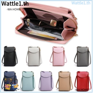 Wttle กระเป๋าสะพายไหล่ หนัง PU ขนาดใหญ่ จุของได้เยอะ ใส่บัตรได้ สีพื้น สําหรับสตรี